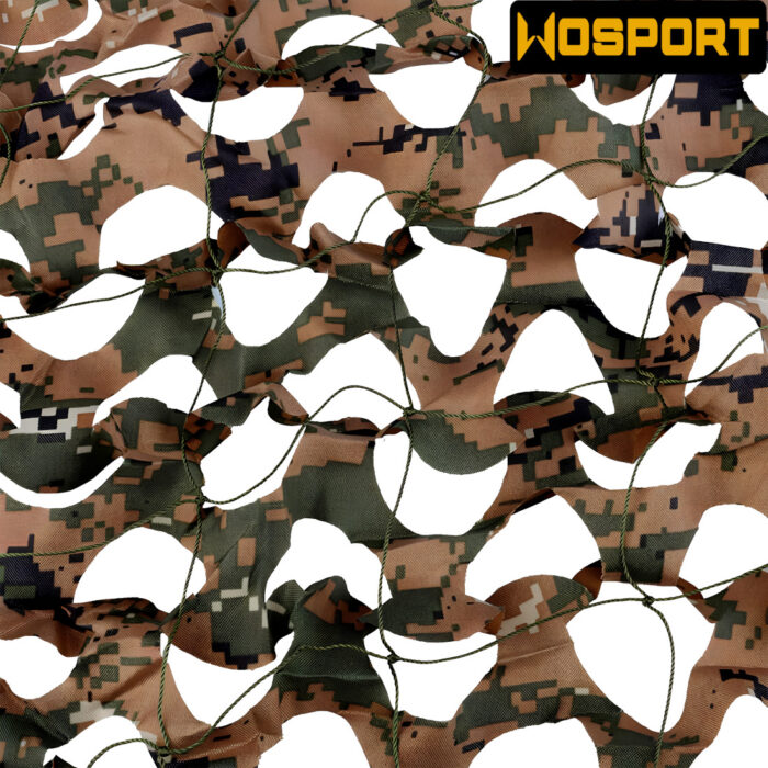 Wosport DW Digital Woodland Camouflage Netting 1.5m x 2m
