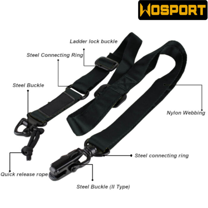 Wosport MS2 Sling - Two-point - Multi-Function - Black