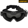 Wosport Tactical Anti-Fog Fan Glasses Goggle Style Mask