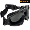 Wosport Tactical Anti-Fog Fan Glasses Goggle Style Mask