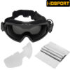 Wosport Tactical Anti-Fog Fan Glasses Goggle Style Mask