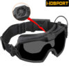 Wosport Tactical Anti-Fog Fan Glasses Goggle Style Mask