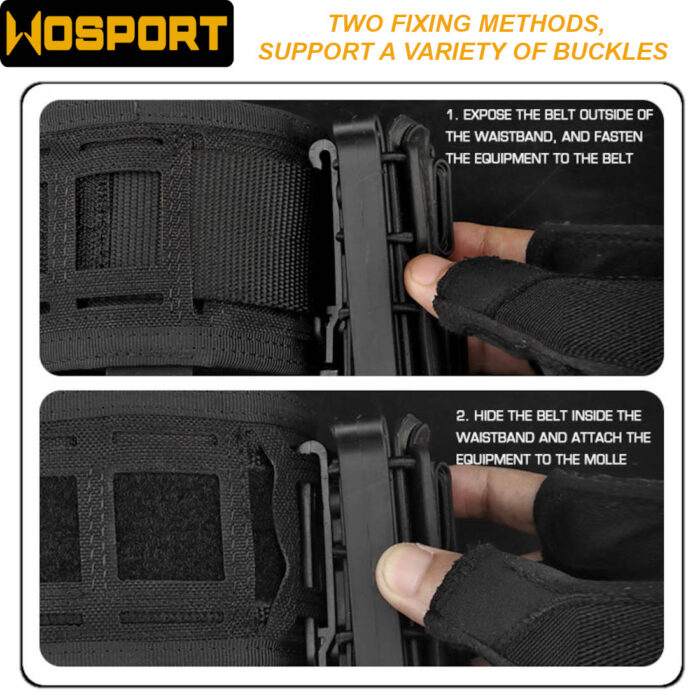 Wosport Tactical Pilot Belt Tied - Black