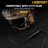 Wosport U94 Tactical PTT unit for Gen 5 Headset - Black