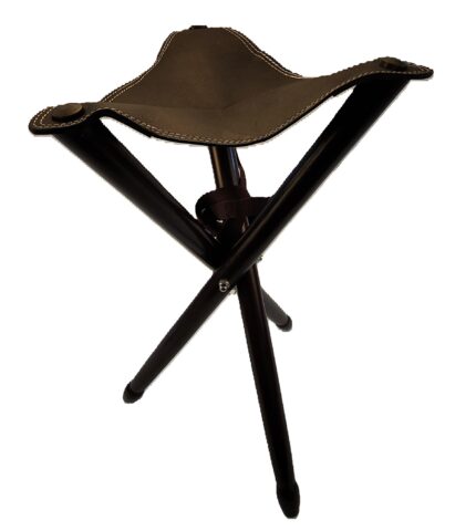 Genuine Leather & Wood Folding Tripod Stool – HS-903