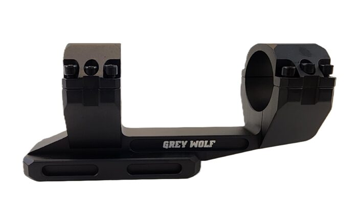 Side view of grey wolf optic mount