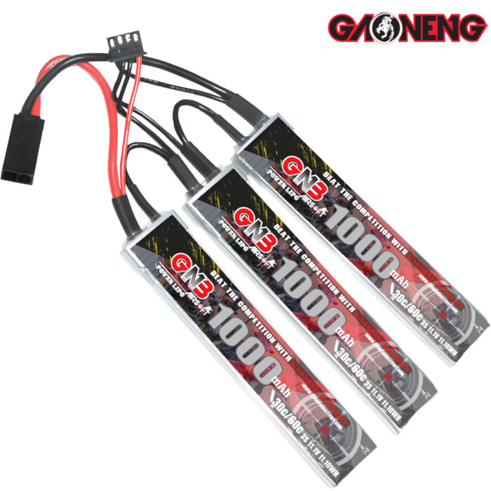 GAONENG Nunchuck 1000mah 11.1v Li-Po Battery with Mini Tamiya Plug