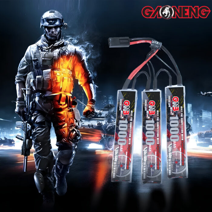 GAONENG Nunchuck 1000mah 11.1v Li-Po Battery with Mini Tamiya Plug