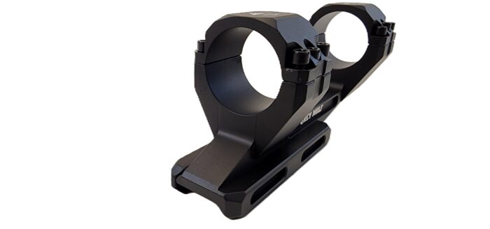 close up of grey wolf optic mount rings