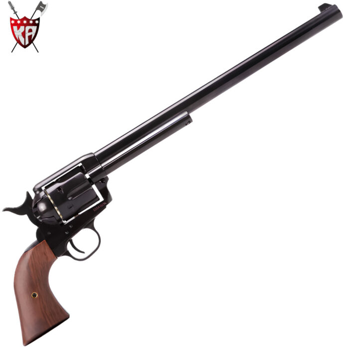King Arms Black SAA Colt 45 Peacemaker Green Gas Gel Blaster Revolver - Long Barrel
