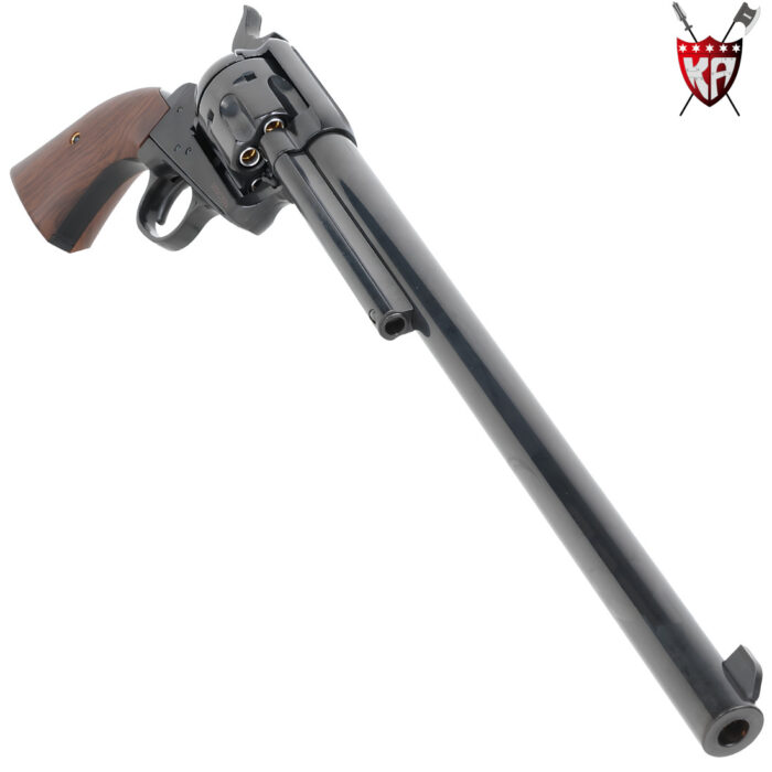 King Arms Black SAA Colt 45 Peacemaker Green Gas Gel Blaster Revolver - Long Barrel