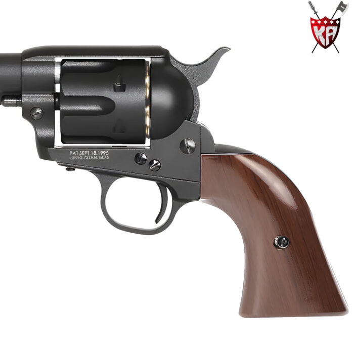 King Arms Black SAA Colt 45 Peacemaker Green Gas Gel Blaster Revolver - Medium