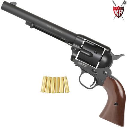 King Arms Black SAA Colt 45 Peacemaker Green Gas Gel Blaster Revolver - Medium