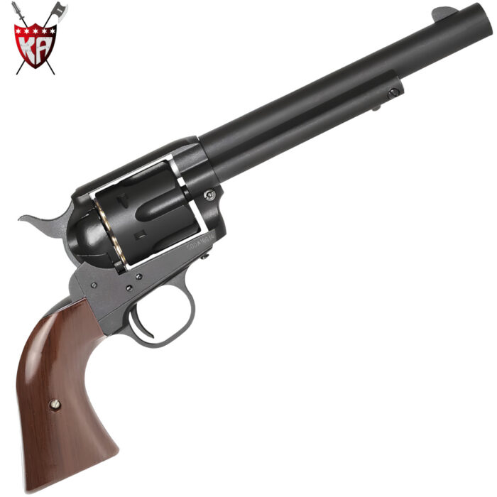 King Arms Black SAA Colt 45 Peacemaker Green Gas Gel Blaster Revolver - Medium