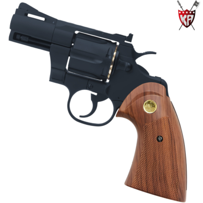 King Arms Python 357 – 2.5 Inch Green Gas Collector’s Gel Blaster Revolver – Black