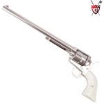 King Arms Silver SAA Colt 45 Peacemaker Green Gas Gel Blaster Revolver - Long Barrel