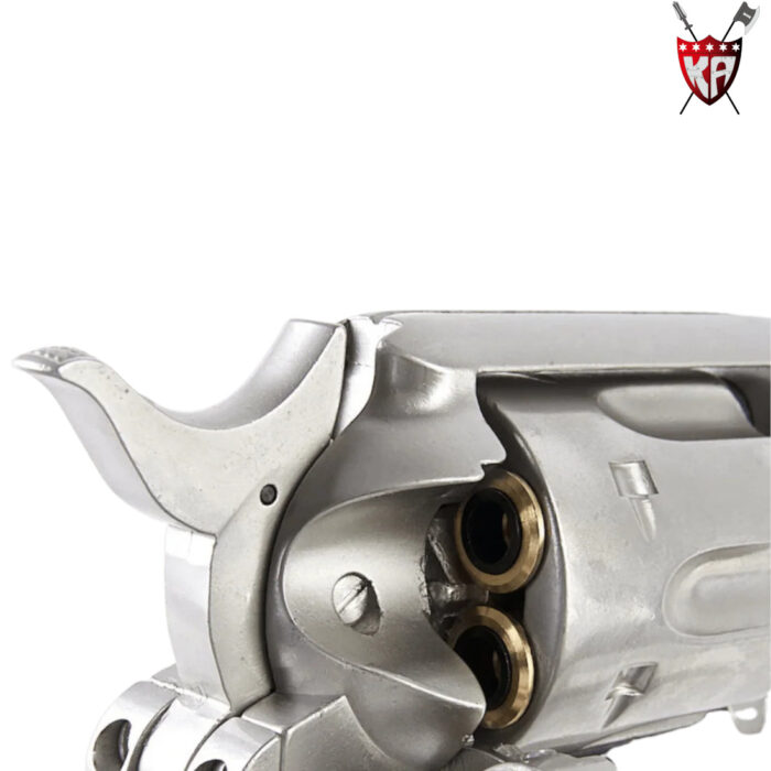 King Arms Silver SAA Colt 45 Peacemaker Green Gas Gel Blaster Revolver - Long Barrel