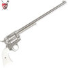 King Arms Silver SAA Colt 45 Peacemaker Green Gas Gel Blaster Revolver - Long Barrel