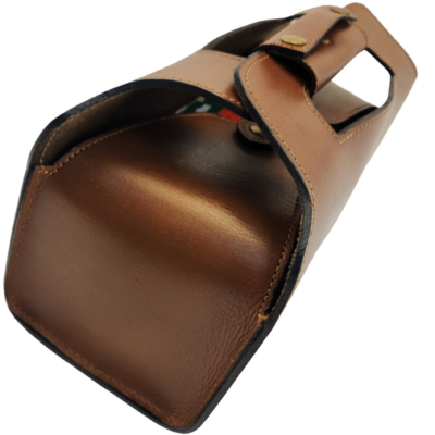 Shotgun Cartridge Ammo Leather Bag with Side Pocket