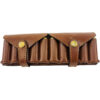 front view of Premium Buffalo Leather Shotgun Shell Cartridge Pouch