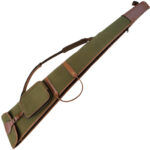 Canvas Rifle Bag with Leather Trim - Front View