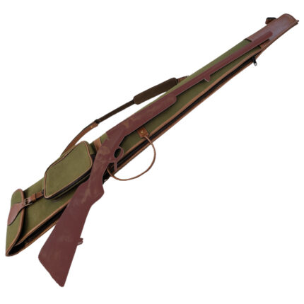 Canvas Rifle Bag with Leather Trim