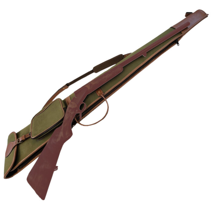 Canvas Rifle Bag with Leather Trim