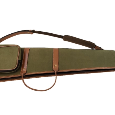 Canvas Rifle Bag with Leather Trim