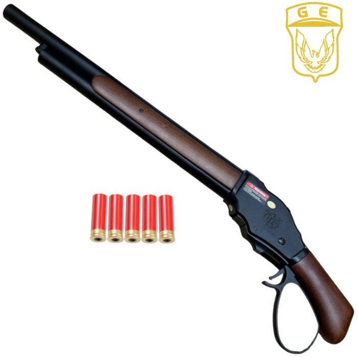 GE 1887 Winchester Green Gas Shotgun Shell Ejecting Gel Blaster - Black