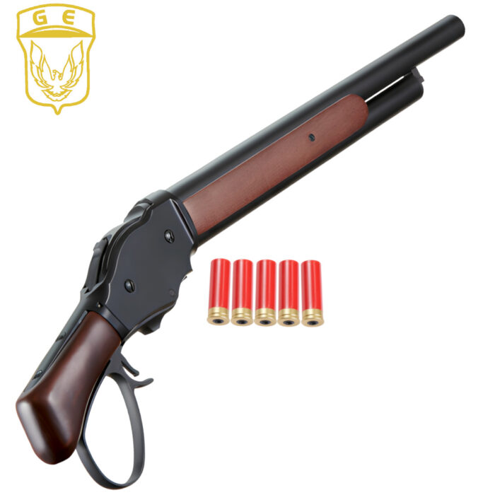 GE 1887 Winchester Green Gas Shotgun Shell Ejecting Gel Blaster - Black