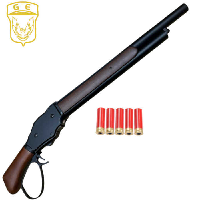 GE 1887 Winchester Green Gas Shotgun Shell Ejecting Gel Blaster - Black
