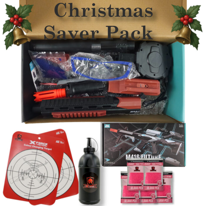 M416 Future Christmas Pack Red-Junior AEG Gel Blaster Assault Rifle Toy
