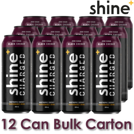 Shine Case Black Cherry Charged Nootropic Energy Drink - 12x500ml