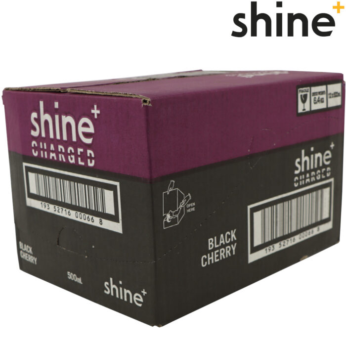 Shine Case Black Cherry Charged Nootropic Energy Drink - 12x500ml