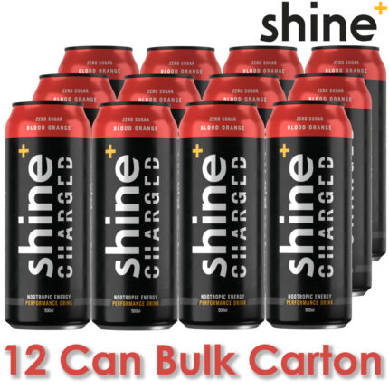 Shine Case-Blood Orange Charged Nootropic Energy Drink - 12x500ml