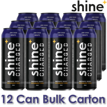 Shine case-Grape Charged Nootropic Energy Drink - 12x500ml
