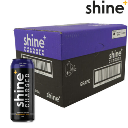 Shine case-Grape Charged Nootropic Energy Drink - 12x500ml