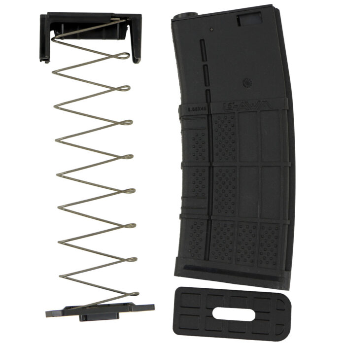 Black SCA Worm Drive M4 Gel Blaster Magazine