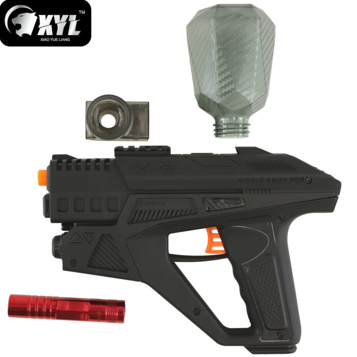 XYL ZP2 Black Hopper Fed Sci-Fi Gel Blaster Pistol