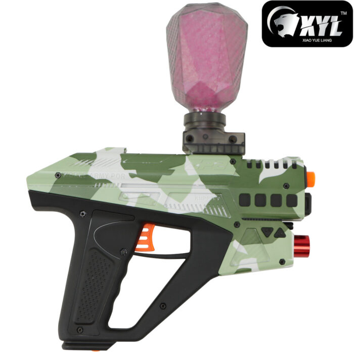 XYL ZP2 Green Camo Hopper Fed Sci-Fi Gel Blaster Pistol