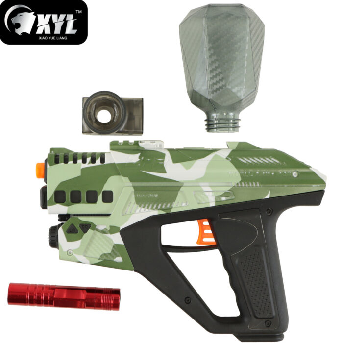 XYL ZP2 Green Camo Hopper Fed Sci-Fi Gel Blaster Pistol