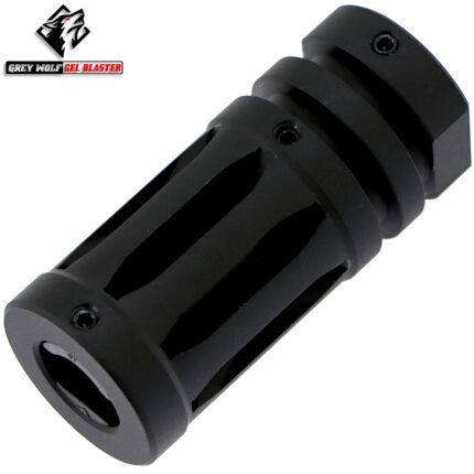 Grey Wolf Metal Flash Hider Hop Up Unit with 14mm CCW Black