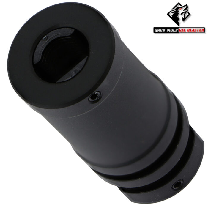 Grey Wolf Metal Flash Hider Hop Up Unit with 14mm CCW Black