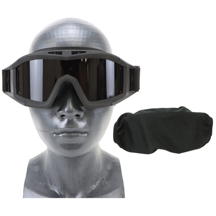 Tactical Black Goggle Mask with Protective Sleeve