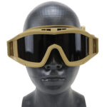 Tactical Tan Goggle Mask with Protective Sleeve