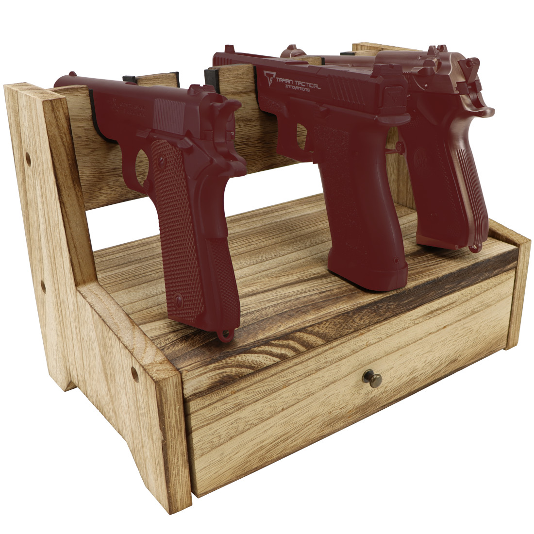 wooded-pistol-display-stand-1.jpg Wooded Pistol Display Stand