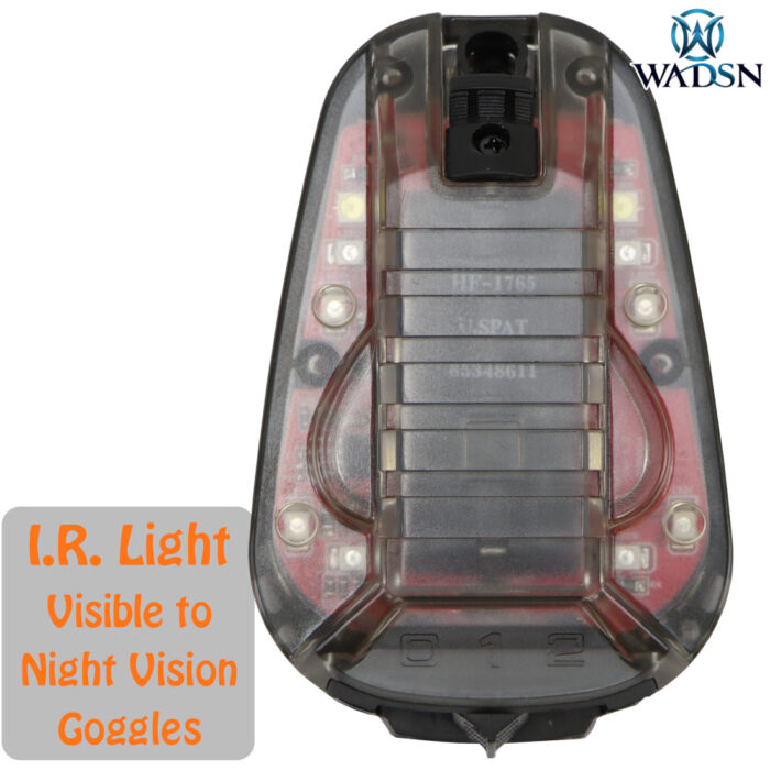 WADSN Red LED with I.R. Tactical IFF Helmet Marker Light - HS6 Gen III