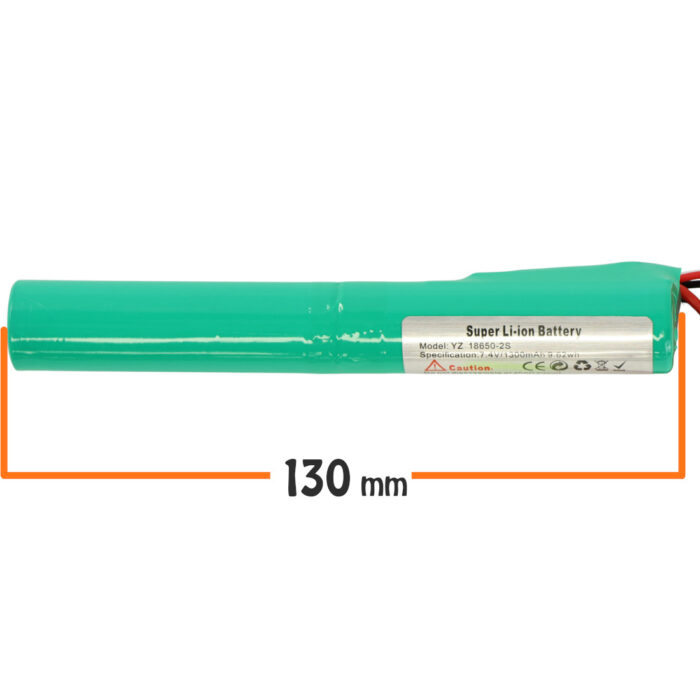 7.4v Green Long Li-ion Mini Tamiya Battery for Gel Blasters