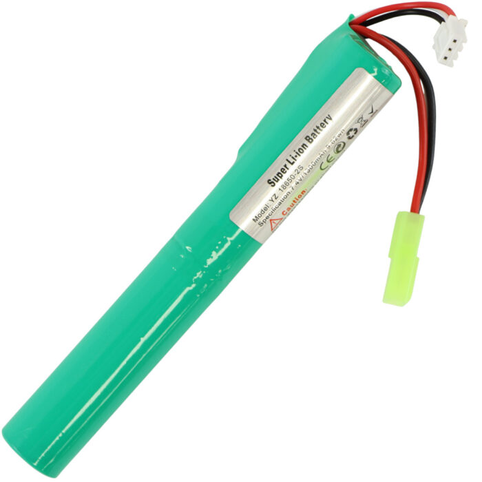 7.4v Green Long Li-ion Mini Tamiya Battery for Gel Blasters