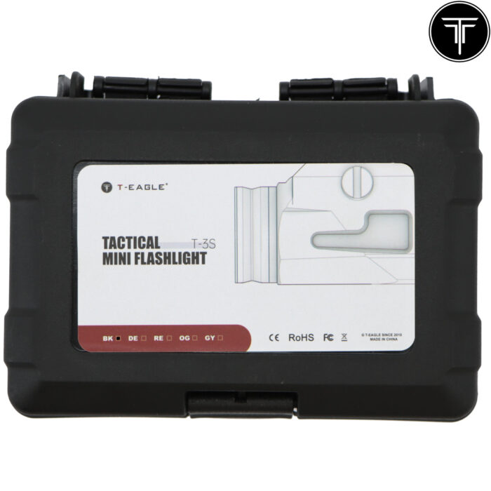 T-Eagle Black T-3S Mini Flashlight - Pistol Mounted Torch